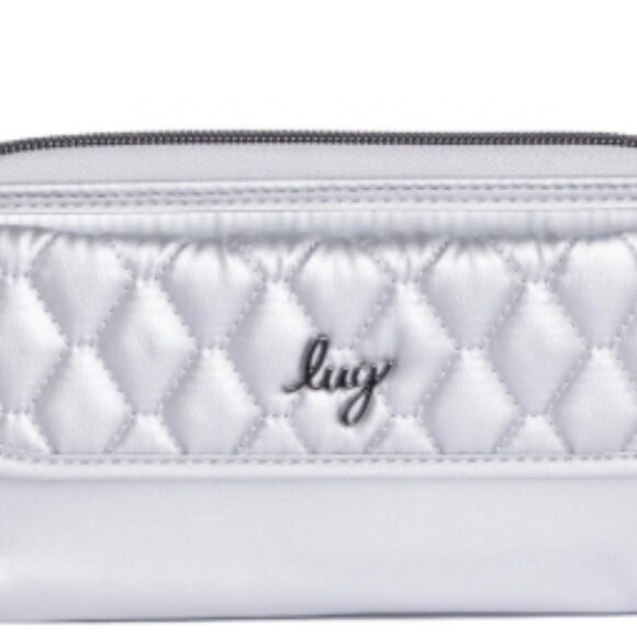 NWT- LUG- KICKFLIP SE RFID CONVERTIBLE WALLET- Metallic Silver - SFB interior - Picture 5 of 5